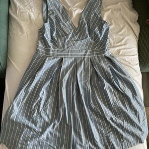 Blue & White Bow Stripped GMG Dress